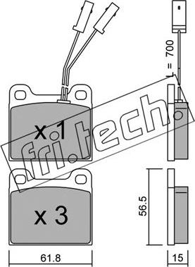 Fri.Tech. 003.1 - Kit de plaquettes de frein, frein à disque cwaw.fr