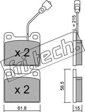 Fri.Tech. 003.2 - Kit de plaquettes de frein, frein à disque cwaw.fr