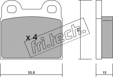 Fri.Tech. 002.1 - Kit de plaquettes de frein, frein à disque cwaw.fr