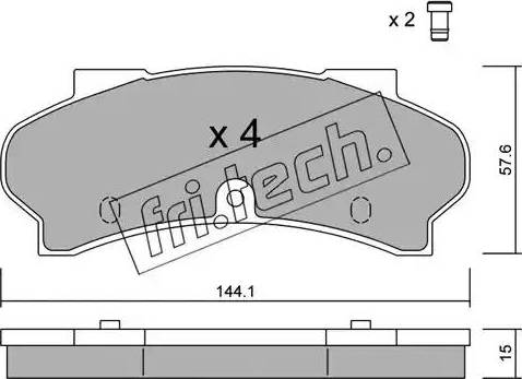 Fri.Tech. 019.0 - Kit de plaquettes de frein, frein à disque cwaw.fr