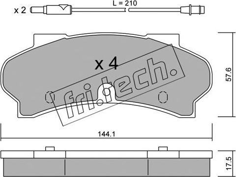 Fri.Tech. 019.1 - Kit de plaquettes de frein, frein à disque cwaw.fr