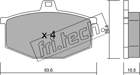 Fri.Tech. 014.0 - Kit de plaquettes de frein, frein à disque cwaw.fr