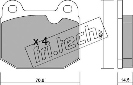 Fri.Tech. 015.3 - Kit de plaquettes de frein, frein à disque cwaw.fr