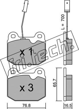 Fri.Tech. 015.2 - Kit de plaquettes de frein, frein à disque cwaw.fr