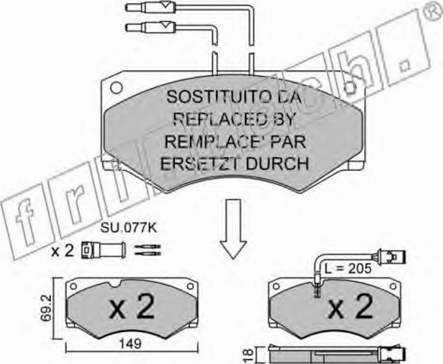 Fri.Tech. 016.5 - Kit de plaquettes de frein, frein à disque cwaw.fr