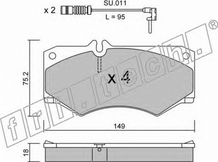 Fri.Tech. 0160W - Kit de plaquettes de frein, frein à disque cwaw.fr