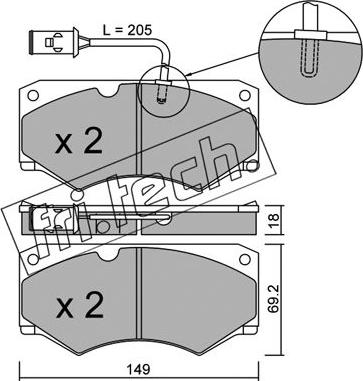 Fri.Tech. 016.3 - Kit de plaquettes de frein, frein à disque cwaw.fr