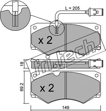 Fri.Tech. 016.2 - Kit de plaquettes de frein, frein à disque cwaw.fr