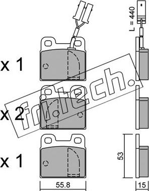 Fri.Tech. 010.1 - Kit de plaquettes de frein, frein à disque cwaw.fr