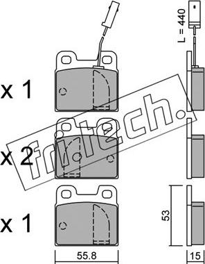 Fri.Tech. 010.2 - Kit de plaquettes de frein, frein à disque cwaw.fr