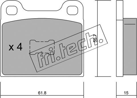 Fri.Tech. 011.0 - Kit de plaquettes de frein, frein à disque cwaw.fr