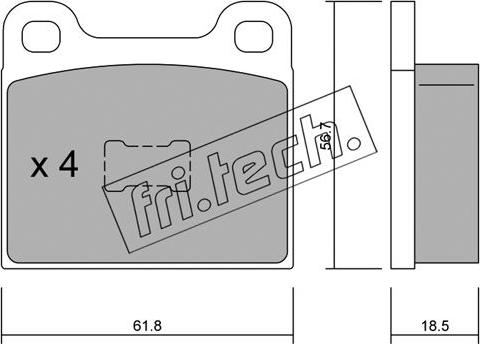 Fri.Tech. 011.1 - Kit de plaquettes de frein, frein à disque cwaw.fr