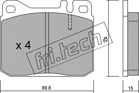 Fri.Tech. 013.0 - Kit de plaquettes de frein, frein à disque cwaw.fr