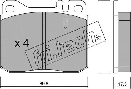 Fri.Tech. 013.1 - Kit de plaquettes de frein, frein à disque cwaw.fr