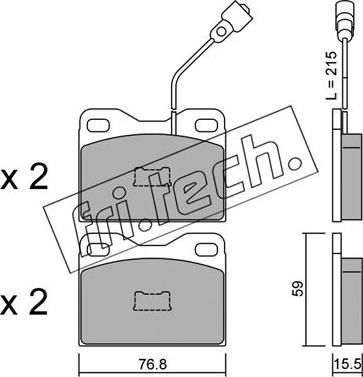 Fri.Tech. 017.4 - Kit de plaquettes de frein, frein à disque cwaw.fr