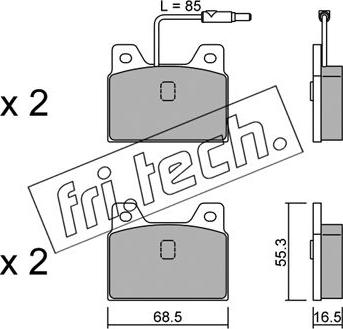 Fri.Tech. 086.0 - Kit de plaquettes de frein, frein à disque cwaw.fr