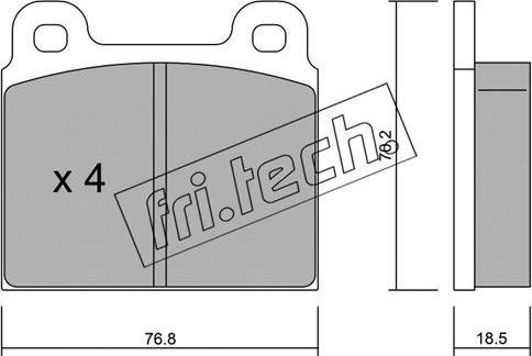 Fri.Tech. 080.0 - Kit de plaquettes de frein, frein à disque cwaw.fr