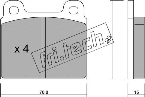 Fri.Tech. 080.1 - Kit de plaquettes de frein, frein à disque cwaw.fr