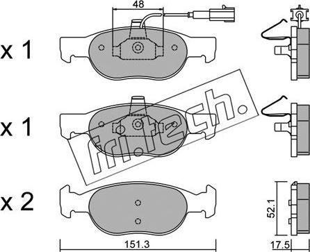 Fri.Tech. 081.0 - Kit de plaquettes de frein, frein à disque cwaw.fr