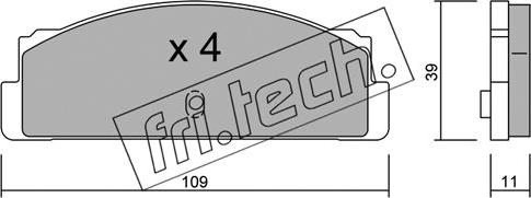 Fri.Tech. 088.0 - Kit de plaquettes de frein, frein à disque cwaw.fr