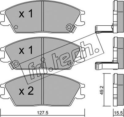 Fri.Tech. 083.1 - Kit de plaquettes de frein, frein à disque cwaw.fr