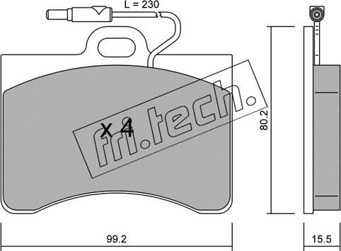 Fri.Tech. 087.0 - Kit de plaquettes de frein, frein à disque cwaw.fr