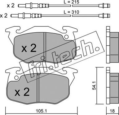 Fri.Tech. 039.4 - Kit de plaquettes de frein, frein à disque cwaw.fr