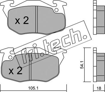 Fri.Tech. 039.5 - Kit de plaquettes de frein, frein à disque cwaw.fr