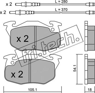 Fri.Tech. 039.1 - Kit de plaquettes de frein, frein à disque cwaw.fr