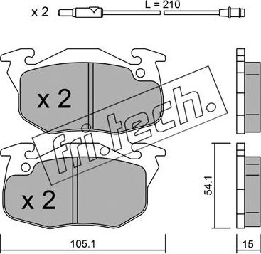 Fri.Tech. 039.3 - Kit de plaquettes de frein, frein à disque cwaw.fr