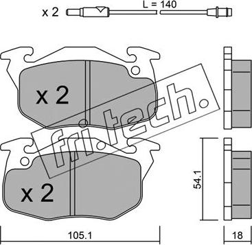 Fri.Tech. 039.2 - Kit de plaquettes de frein, frein à disque cwaw.fr