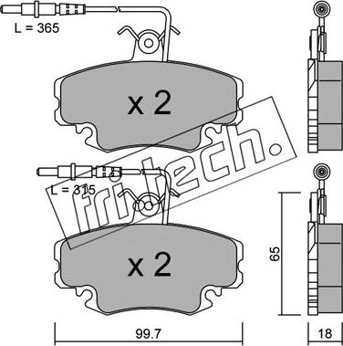 Fri.Tech. 034.1 - Kit de plaquettes de frein, frein à disque cwaw.fr