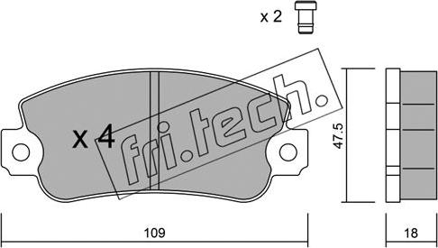 Fri.Tech. 035.1 - Kit de plaquettes de frein, frein à disque cwaw.fr