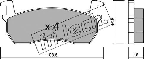 Fri.Tech. 036.0 - Kit de plaquettes de frein, frein à disque cwaw.fr