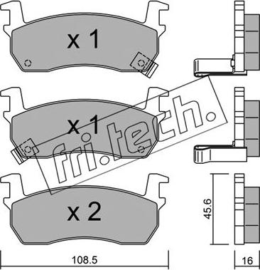 Fri.Tech. 036.1 - Kit de plaquettes de frein, frein à disque cwaw.fr