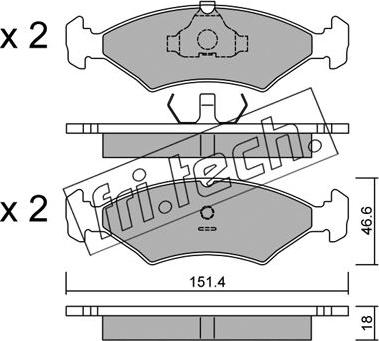 Fri.Tech. 031.0 - Kit de plaquettes de frein, frein à disque cwaw.fr