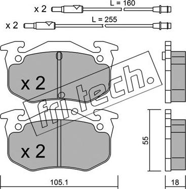 Fri.Tech. 038.0 - Kit de plaquettes de frein, frein à disque cwaw.fr