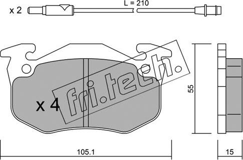 Fri.Tech. 038.2 - Kit de plaquettes de frein, frein à disque cwaw.fr