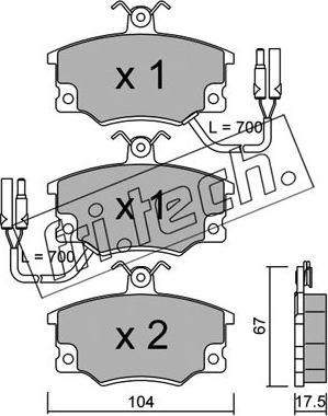 Fri.Tech. 032.2 - Kit de plaquettes de frein, frein à disque cwaw.fr