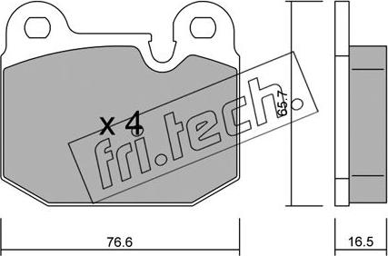 Fri.Tech. 029.0 - Kit de plaquettes de frein, frein à disque cwaw.fr