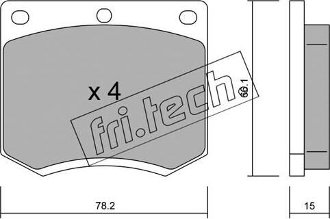 Fri.Tech. 025.0 - Kit de plaquettes de frein, frein à disque cwaw.fr