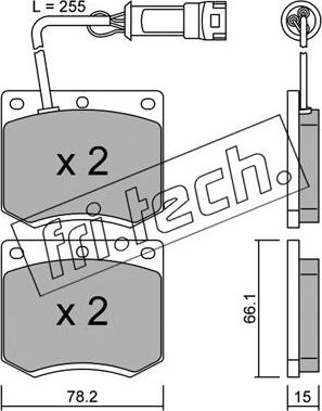 Fri.Tech. 025.1 - Kit de plaquettes de frein, frein à disque cwaw.fr