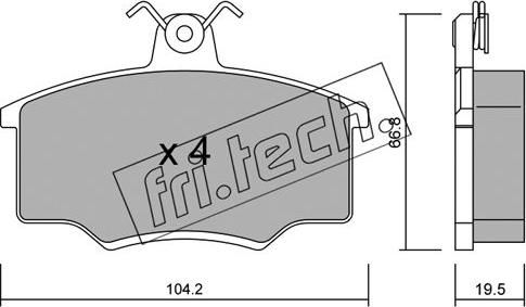 Fri.Tech. 026.0 - Kit de plaquettes de frein, frein à disque cwaw.fr