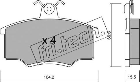 Fri.Tech. 026.1 - Kit de plaquettes de frein, frein à disque cwaw.fr