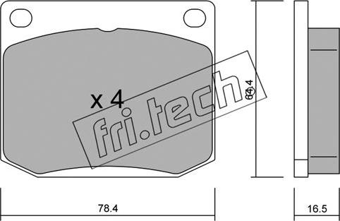 Fri.Tech. 020.0 - Kit de plaquettes de frein, frein à disque cwaw.fr