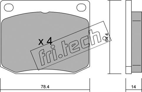 Fri.Tech. 020.1 - Kit de plaquettes de frein, frein à disque cwaw.fr