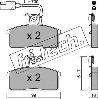 Fri.Tech. 028.1 - Kit de plaquettes de frein, frein à disque cwaw.fr