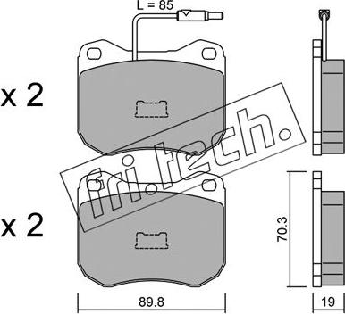 Fri.Tech. 023.0 - Kit de plaquettes de frein, frein à disque cwaw.fr