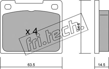 Fri.Tech. 022.0 - Kit de plaquettes de frein, frein à disque cwaw.fr