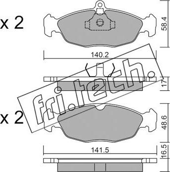 Fri.Tech. 079.0 - Kit de plaquettes de frein, frein à disque cwaw.fr